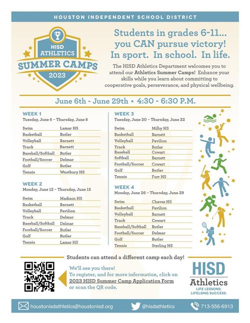 HISD summer camps 2023